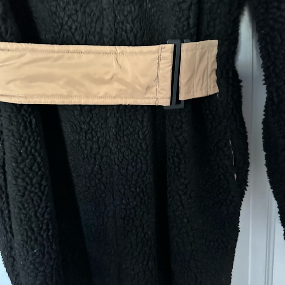 GANNI two tone wool long Sherpa Teddy coat Sz 34 Small S - Picture 9 of 14